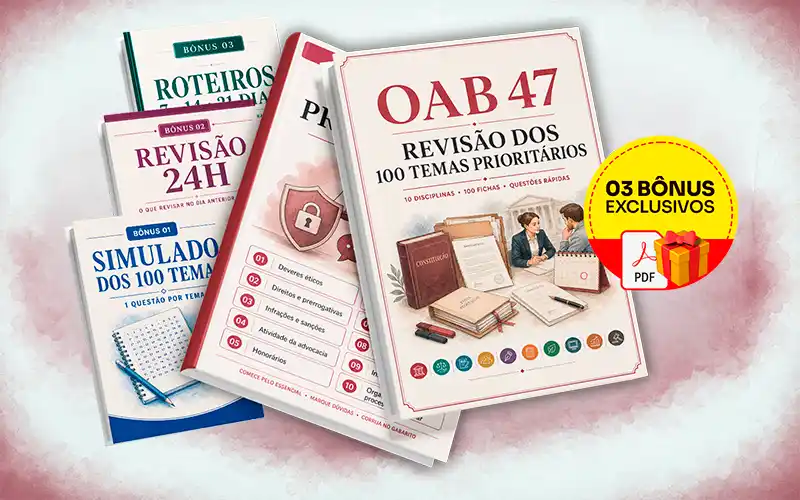 Fichas do OAB 47 mais os três bônus do Plano Completo